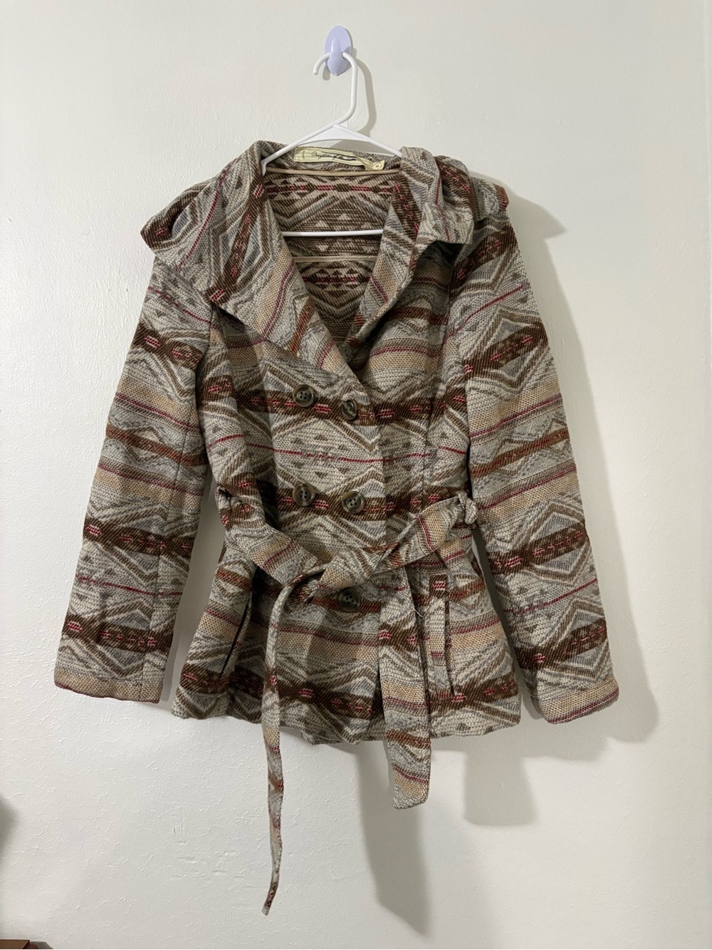 Anthropologie Daughters of the Liberation Wool Blend Belted Jacket| Size: Medium